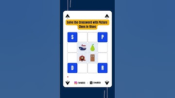 SOLVE IN 10 SECONDS! Visual Crossword Puzzle Challenge with Picture Clues #2