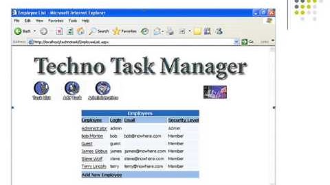 web based project management system ppt