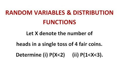 @btechmathshub7050Random Variables &Distribution Functions- Problem-To find distribution function