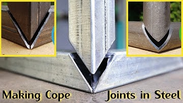 Tips : Making Cope Joints in Steel : Joining Angle Iron at 90 Degrees using an easy Cope Joint.