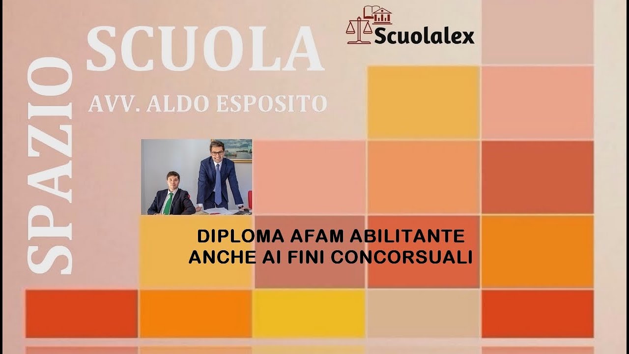 DIPLOMA AFAM ABILITANTE ANCHE AI FINI CONCORSUALI YouTube
