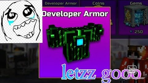getting the Developer armor 🤩😯 ( pg3d )