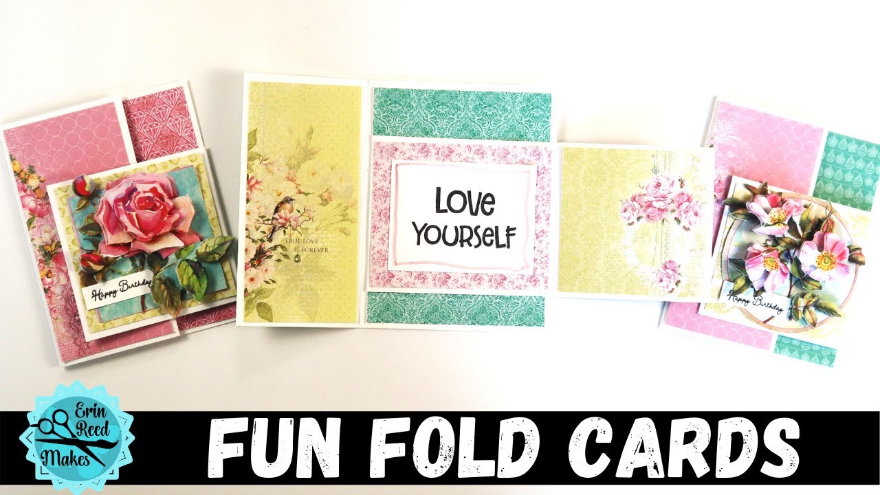 LIVE Two Fold Flip Flap 3D Cards - Card Making Wed Series #56