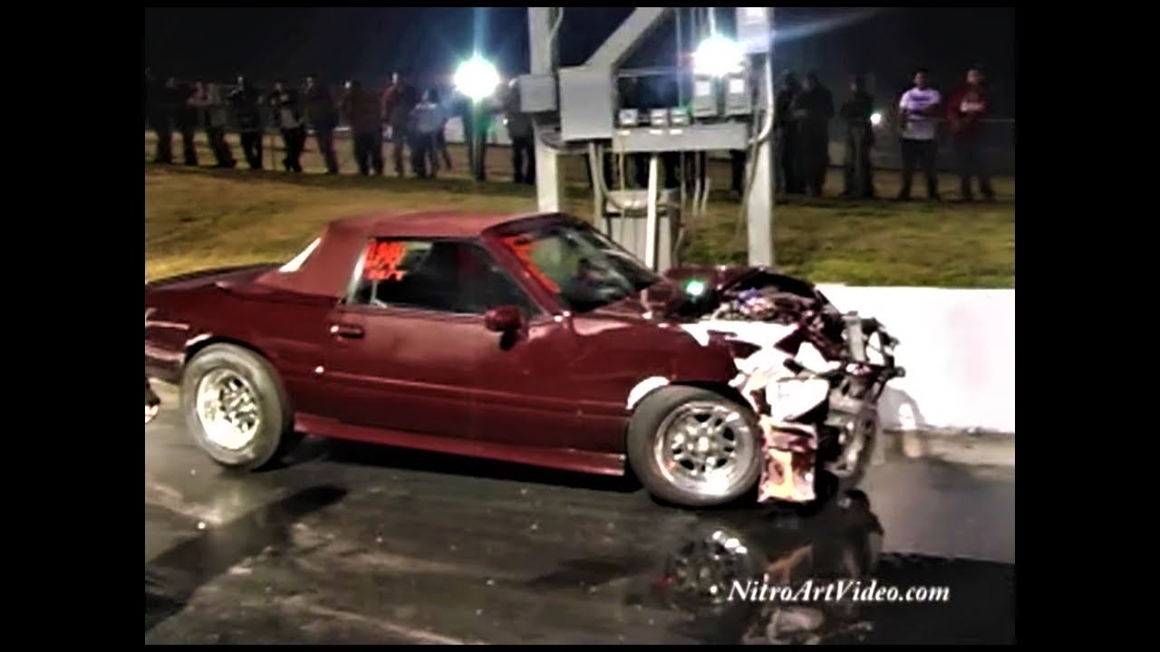 Hard Crash Raw Action Drag Racing Track Side Houston Motorsports Park Feb 13, 2011, Part 3of3
