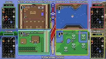 Solski vs Pastillage vs S1nhe vs KillerApp23, Pedestal + Entrance Mode. ALTTP Randomizer Daily Race