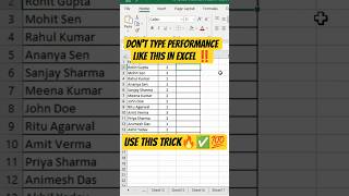 Don't Type Performance Status Like this in Excel‼️Use this Trick🔥#viral #tricks #excel #exceltips