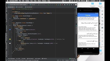 Tampilan aplikasi Doa Harian mengguanan  List View  flutter