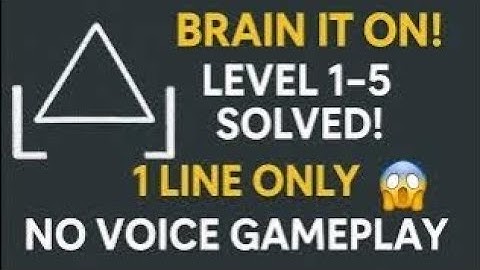 Brain It On! Levels 1 to 5 Solved Easily With 1 Line