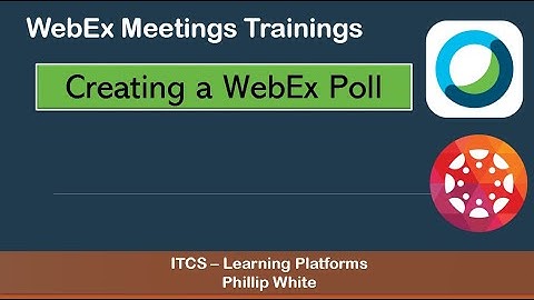 Creating a WebEx Poll
