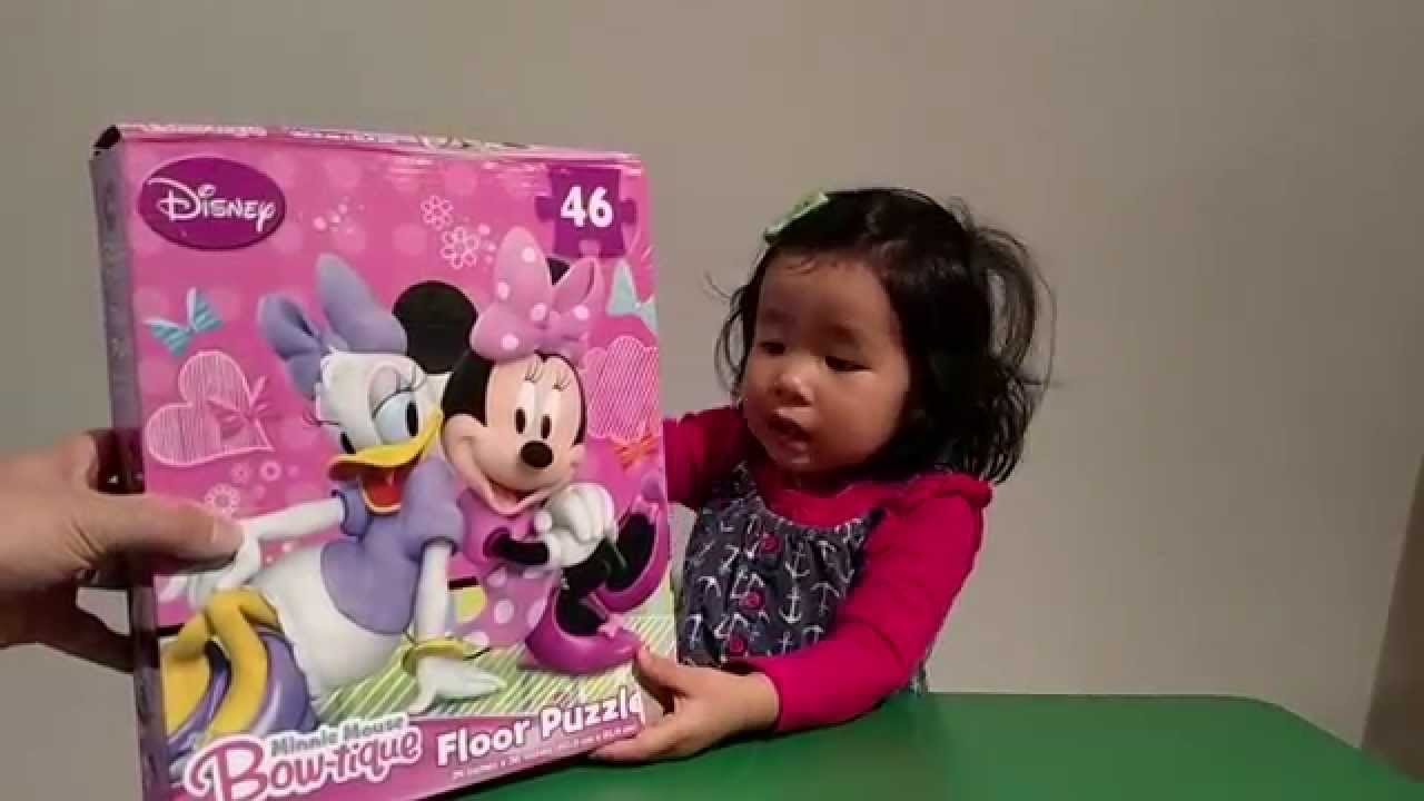 Disney Minnie Mouse Bow Tique Floor Puzzle Yaya Toy Time Youtube