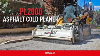 Simex Pl 2000 Asphalt Cold Planer For Skid Steer Loader