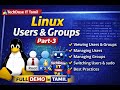 Linux Users & Groups Full Demo in Tamil | Part-3 | User & Group Management | TechDose IT Tamil