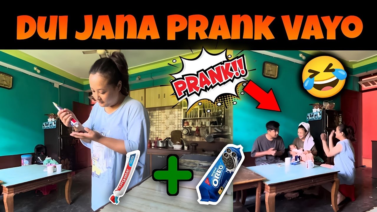 COLGATE paste inside Oreo Prank Gone wrong 🥵😂 ft. @luvdavlogs