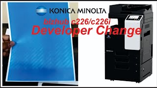 How to change/Replace Developer KONICA MINOLTA bizhub c226i/c266i, bizhub c226i Developer change