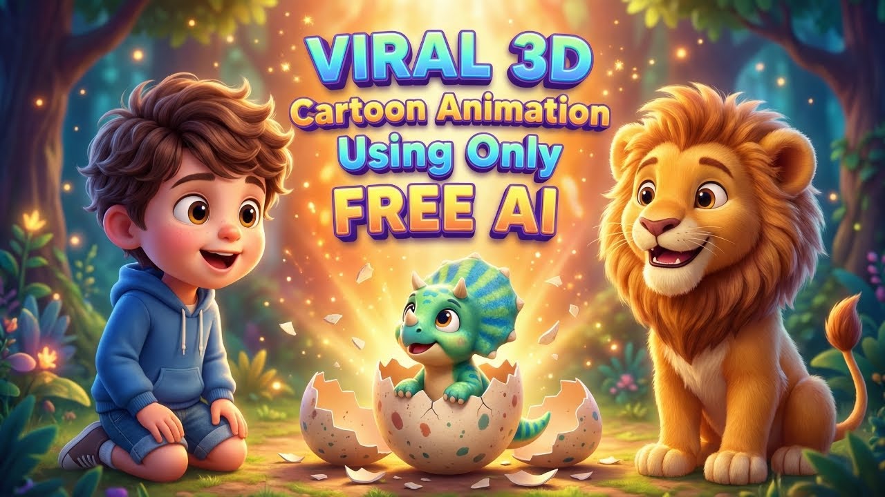 How I Created VIRAL 3D Cartoon Animation Using Only FREE AI Perfect ...