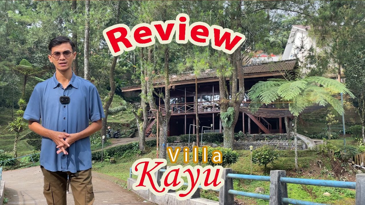Villa Kayu di Antara Pohon dan Sungai
