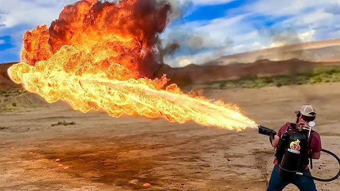 We Bought and tested the 3 most searched for Flamethrowers - YouTube
