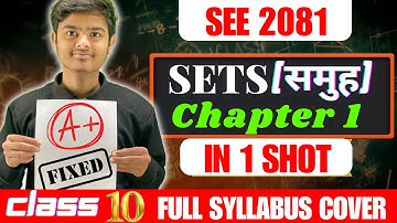 Class 10 sets unit-1 | compulsory Mathematics  | with C. math most important model Questions 2081