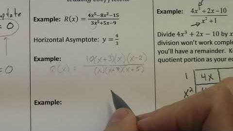Rational Functions - Horizontal Asymptotes