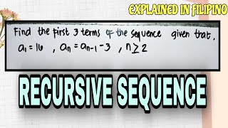 RECURSIVE SEQUENCE