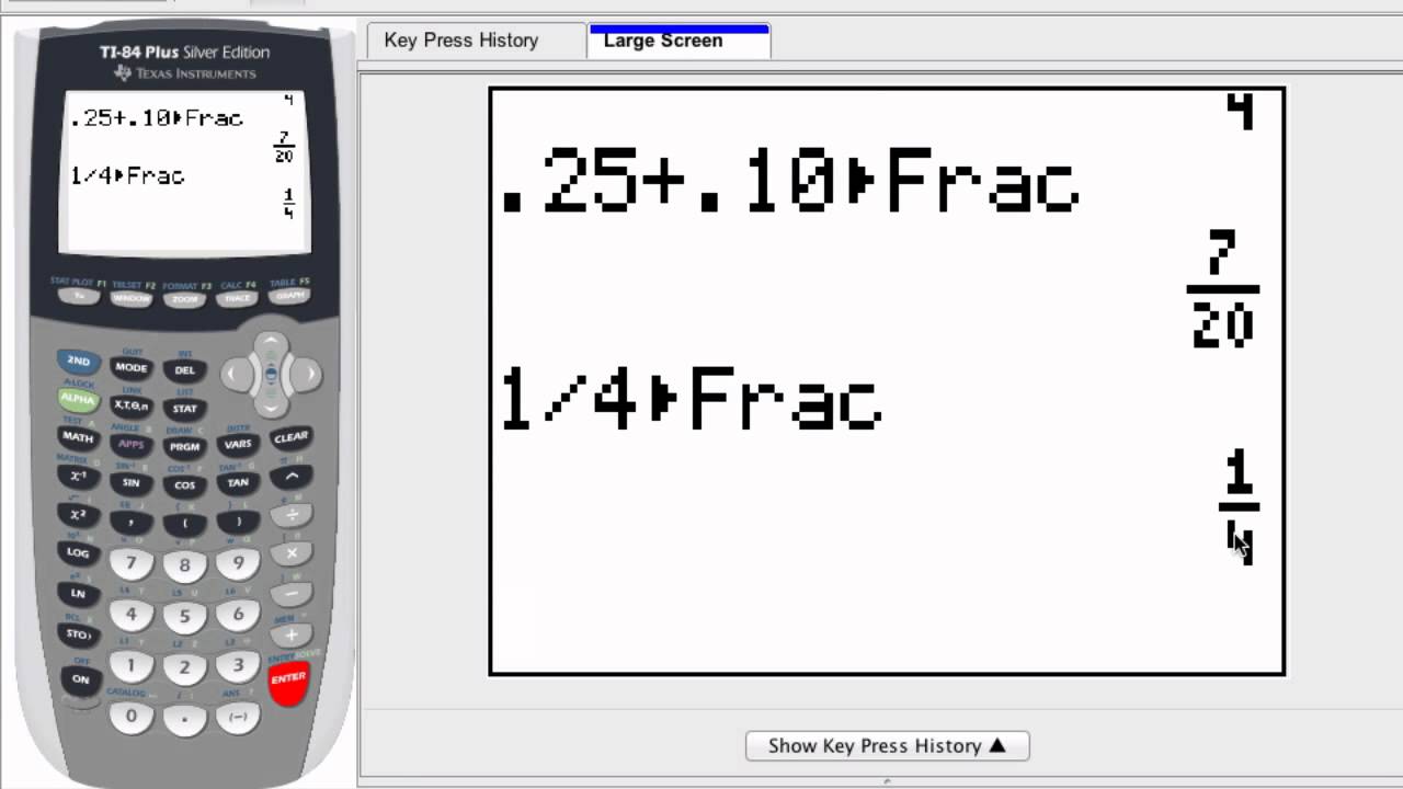 Graphing Calculator - Display Results as Fractions