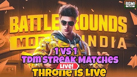 BGMI 1V1 TDM STREAK MATCHES LIVE! Road to 3Ksubscribers @Throneislivebgmi  #liveroomtdm1v1bgmi