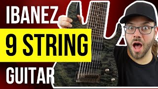 First Time Playing A 9 STRING GUITAR (Ibanez RG9QM)