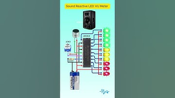 Sound Level VU Meter using LM3914 #Shorts