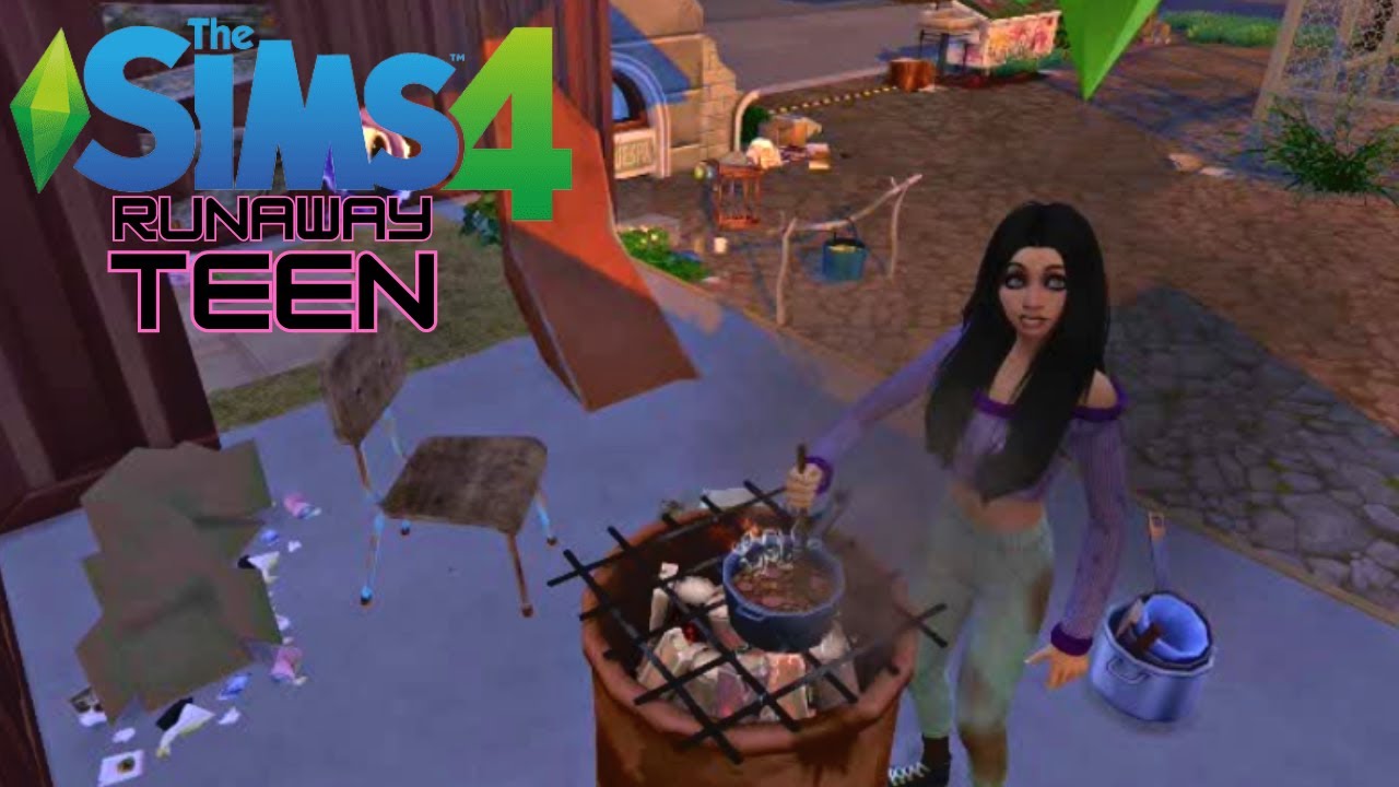Sim Ranawayyy Sims 4 Runaway Teen Surviving On The Streets - YouTube