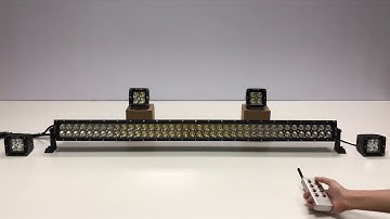 Newest SS wireless remote controller to run 41.5” white amber light bar and 4pack 3” led pods