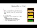Lecture 10: Intro to 1D Arrays in C++