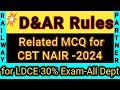 Dar rules of indian railway mcq p1ldce railway examwelfare inspector in railway question paper