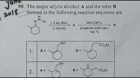 13.Csir net chemical science june 2018 part c with mechanism, organic chemistry  shapiro reaction