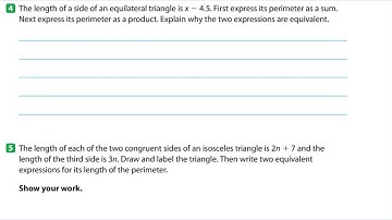 Lesson 14   Equivalent Linear Expressions   homework   Independent Practice