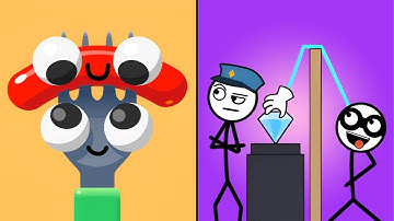 THIEF PUZZLE VS FORK N SAUSAGE — Satisfying ASMR Walktrough All Levels Gameplay Android iOS Game