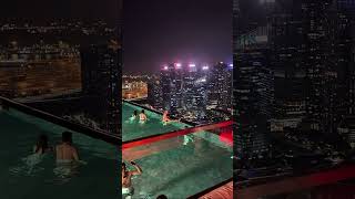 Date night continue❤️🧸..enjoying beautiful view of Singapore from the top of Marina Bay Sand 😍#joy