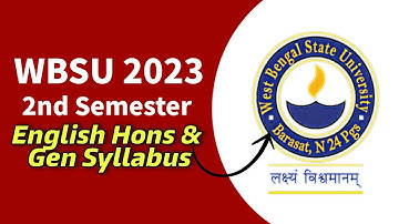 WBSU 2nd Semester Syllabus For English Honours & General Students 2023| With Question Pattern