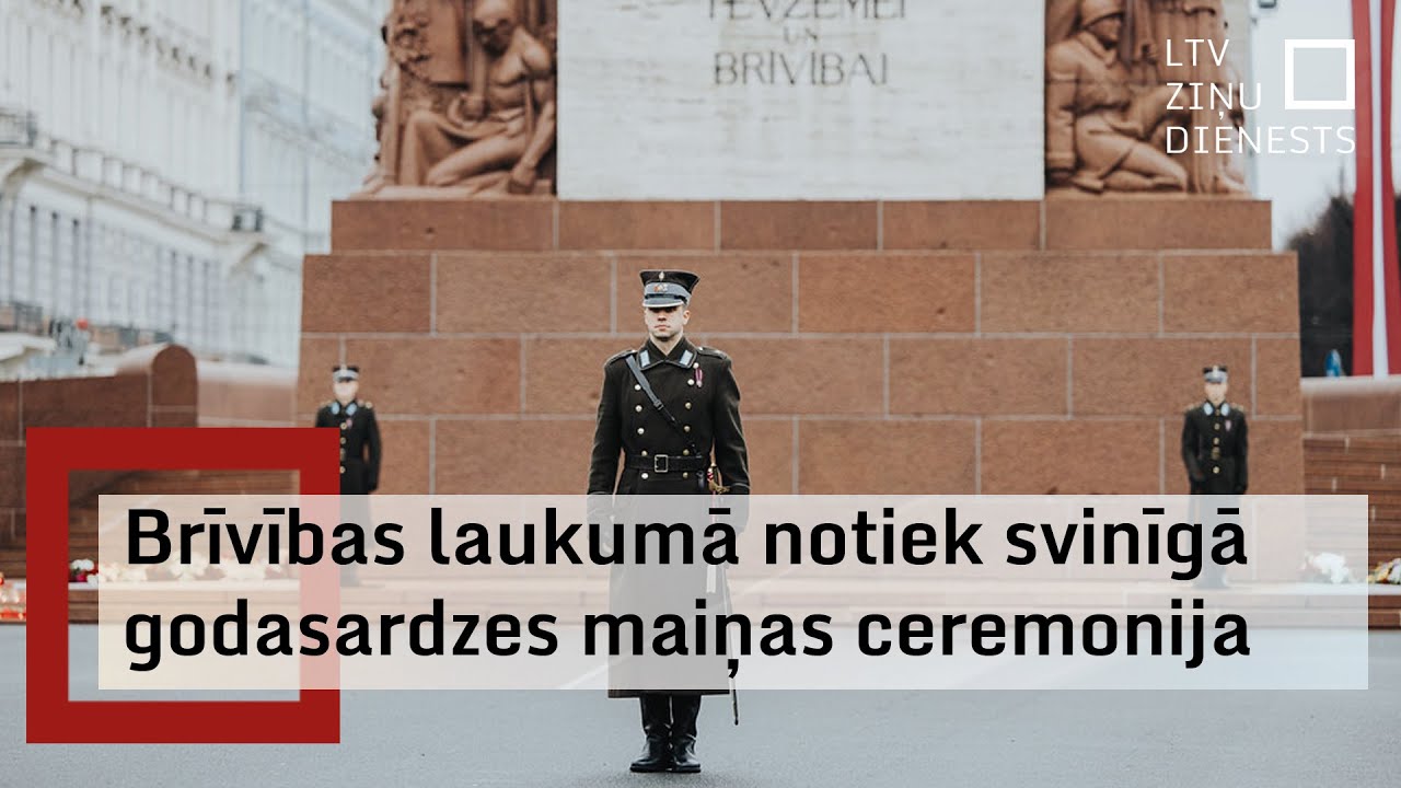 NBS Štāba bataljona Godasardzes rotas defilē programma un Godasardzes maiņas ceremonija
