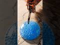 Mini chainsaw cutting Slime #shorts #shortsfeed #asmr #miniature #oddlysatisfying #relaxing