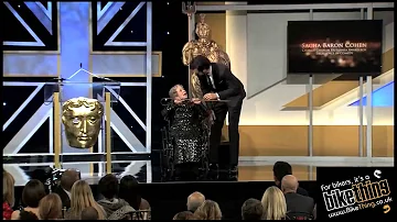 Sacha Baron Cohen - Charlie Chaplin Britannia Award - pushes woman in wheelchair off stage at awards