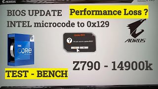 INTEL microcode 0x129 Test Bench BIOS UPDATE | i9 14900k