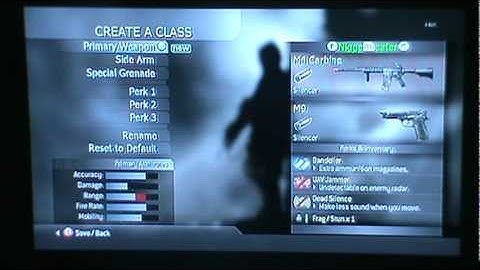 CoD4 Class Set Up