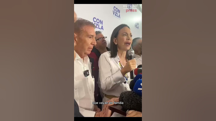 Machado afirma que el presidente es González tras dar la autoridad electoral la victoria a Maduro