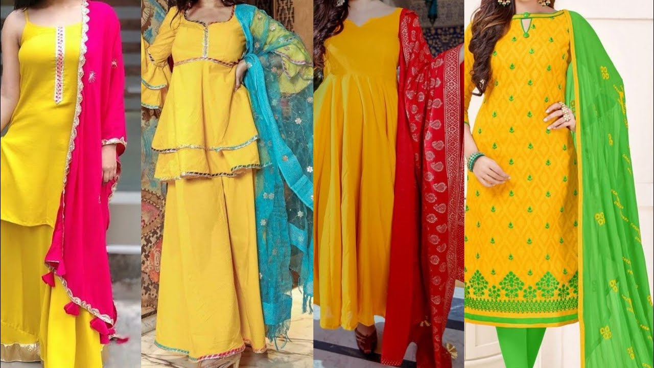 Ivory Yellow Bandhani Dupatta Chinnon Anarkali Suit – Label Madhuri Thakkar