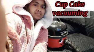 Numatic Henry Hoover vacuuming Cup cake ?UK lifestyle