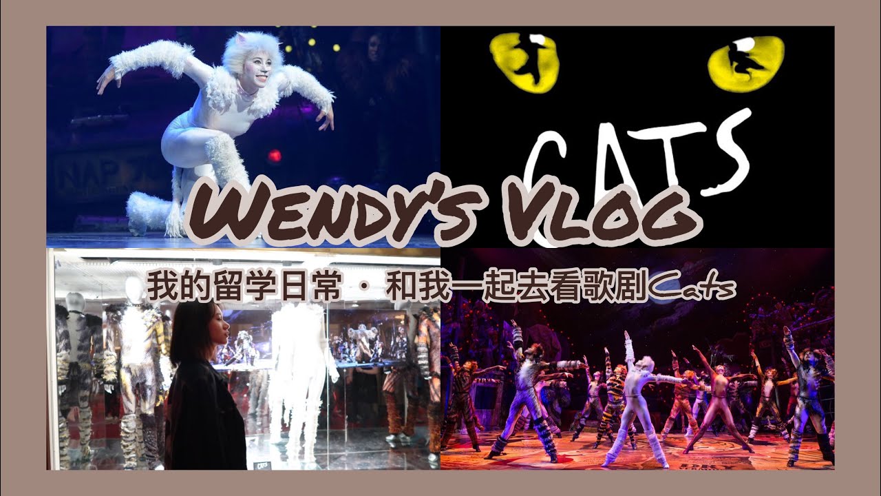 VLOG | 和我一起去看百老汇歌剧《Cats》| Virginia中餐推荐 | Wendy美国留学日常 - YouTube