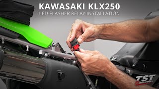 How to install an LED Flasher Relay on a Kawasaki KLX250 by TST Industries