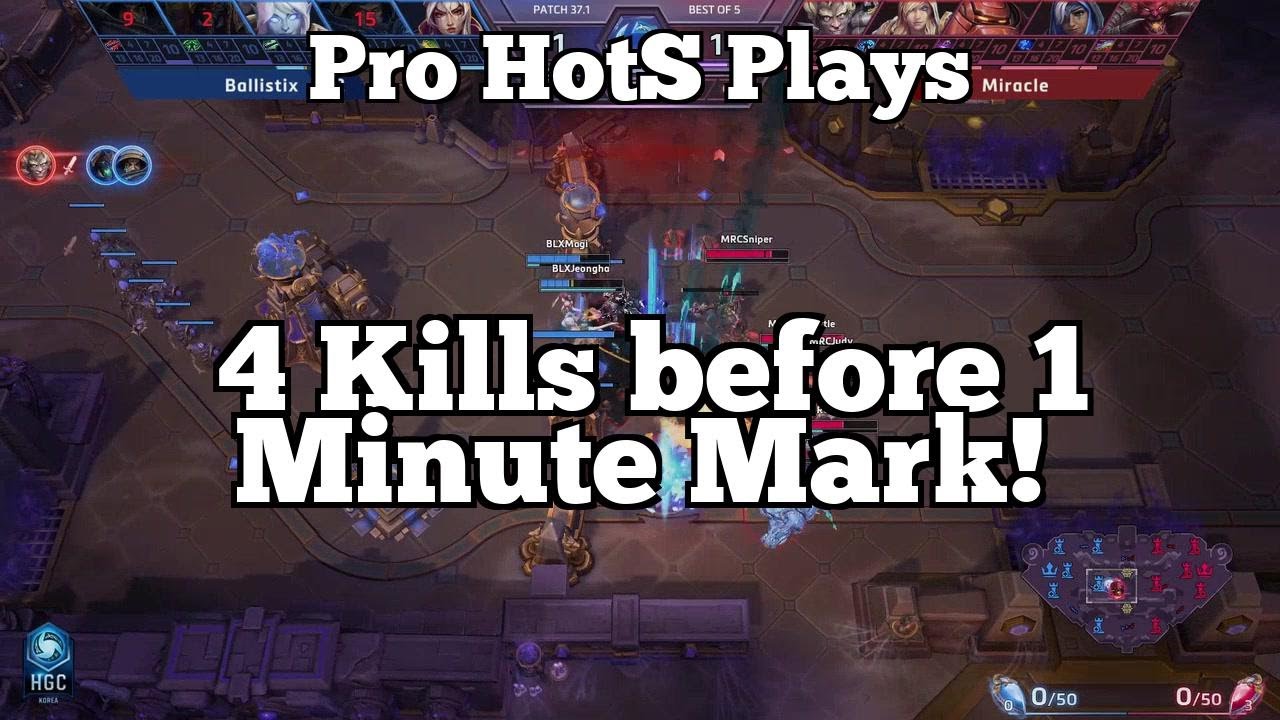 Pro HotS Plays: 4 Kills before 1 Minute Mark!