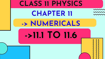 class 11 physics chapter 11 |Numericals chapter 11 class 11 physics | 11.1 to 11.6|Belief physics