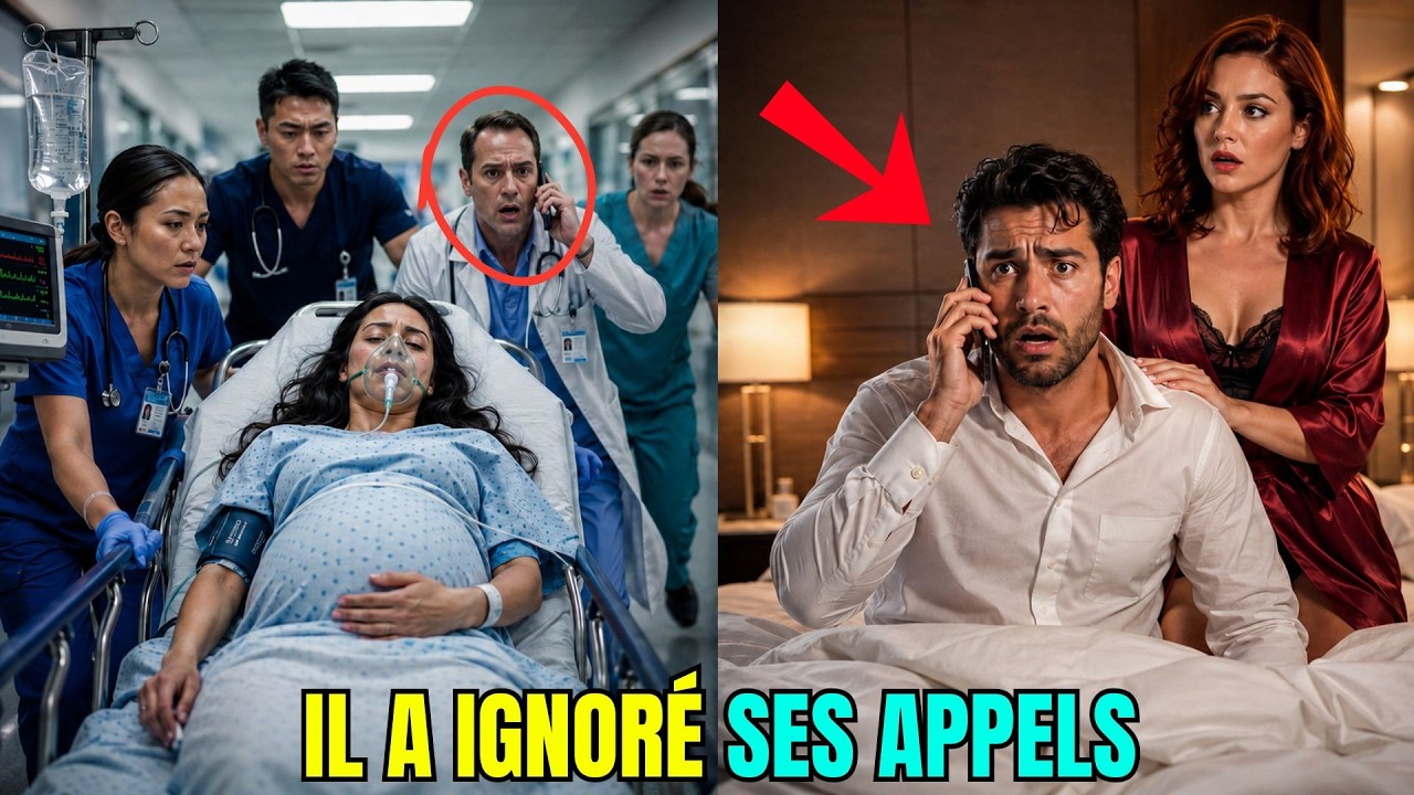 Elle était enceinte de huit mois quand son téléphone a glissé sous la table. Il a vu ses sept appels. Il a répondu : « Ne transforme pas chaque malaise en crise. » Puis il a éteint son portable...